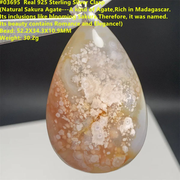 Pink Sakura Agate Pendants-ToShay.org