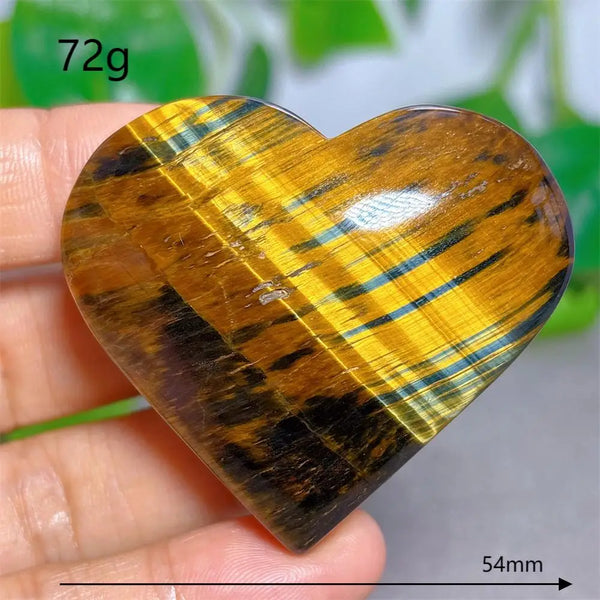 Yellow Blue Tiger Eye Heart-ToShay.org
