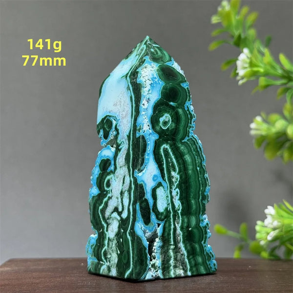 Blue Chrysocolla Tower-ToShay.org
