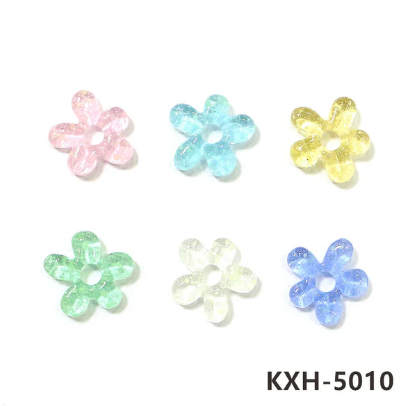 Mixed Glass Flower Pendants-ToShay.org