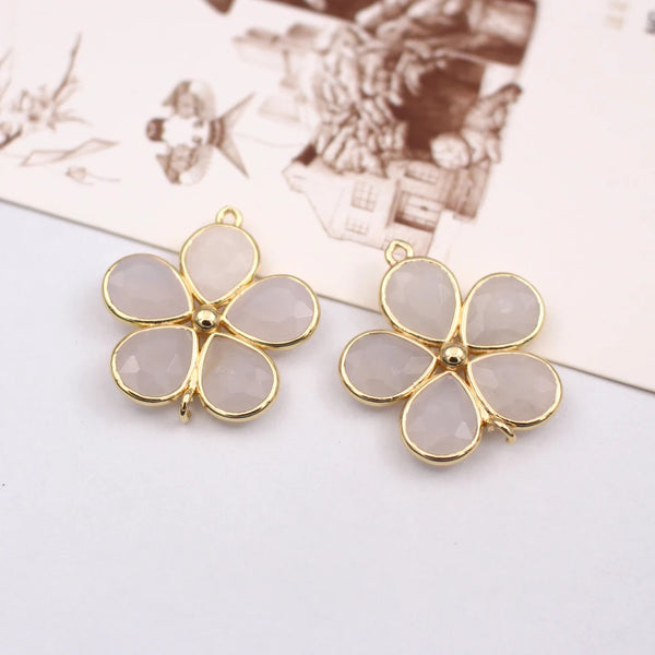 Mixed Crystal Flower Charms-ToShay.org