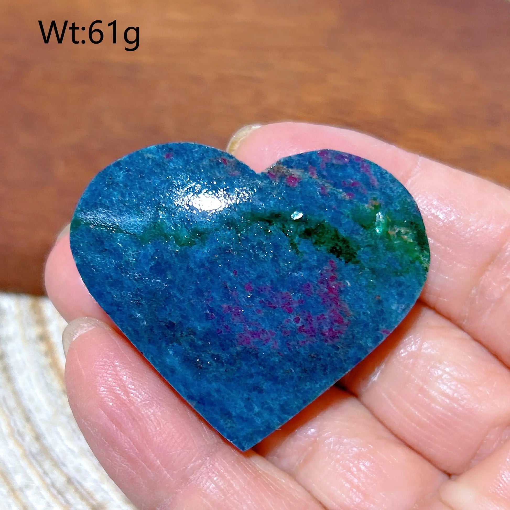 Blue Ruby Kyanite Heart-ToShay.org