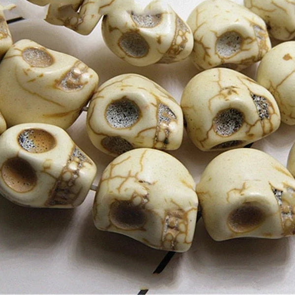 White Yak Bone Skull Mala-ToShay.org