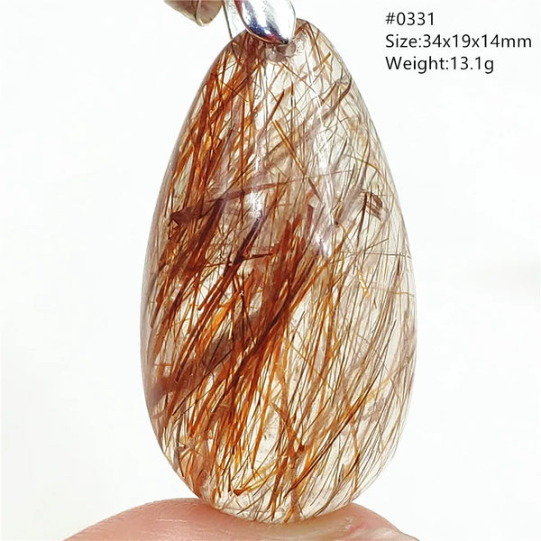 Gold Rutilated Quartz Pendant-ToShay.org