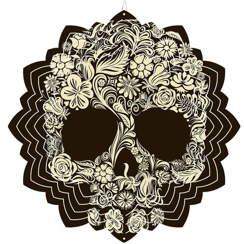 Skull Flower Wind Spinner-ToShay.org