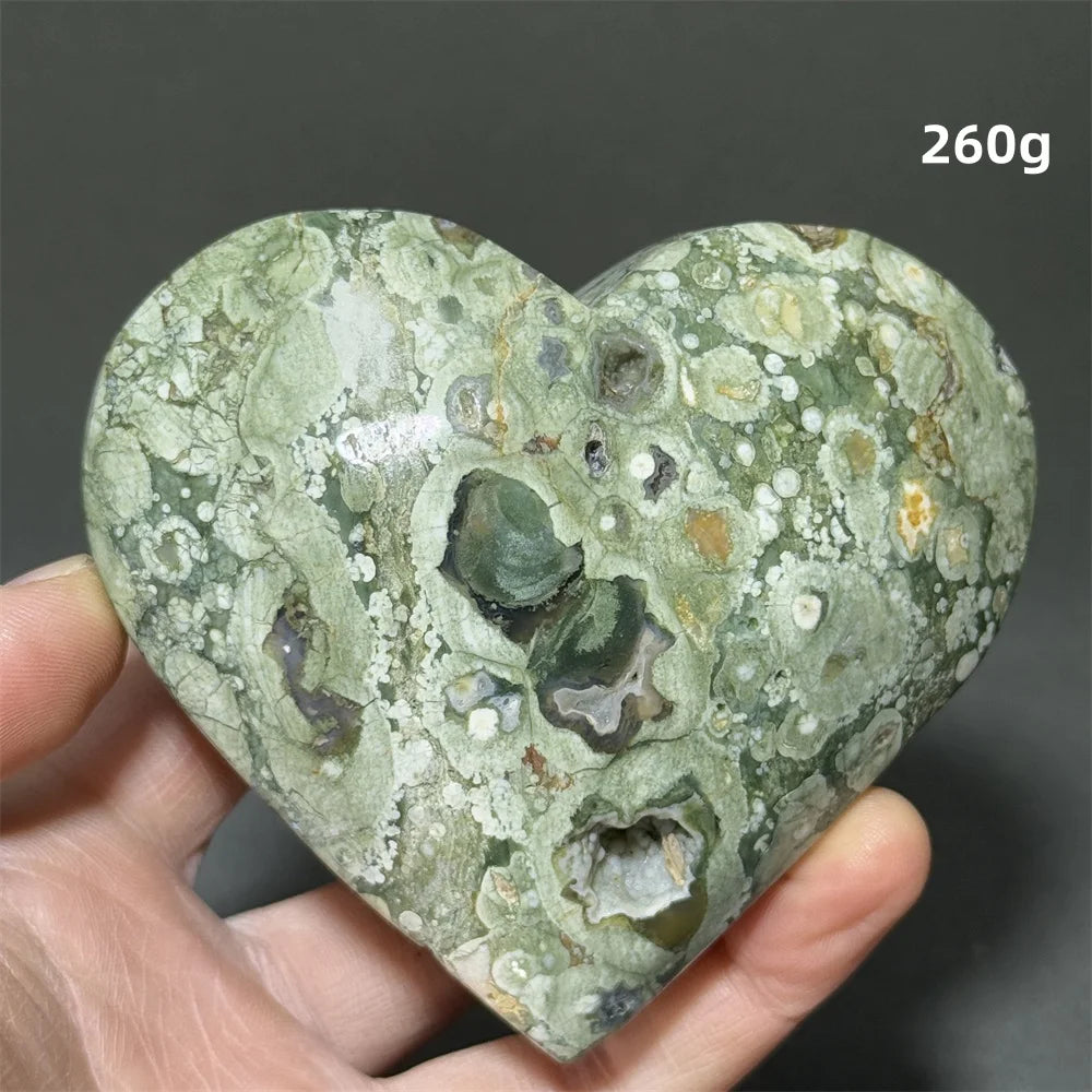 Green Rainforest Jasper Heart-ToShay.org