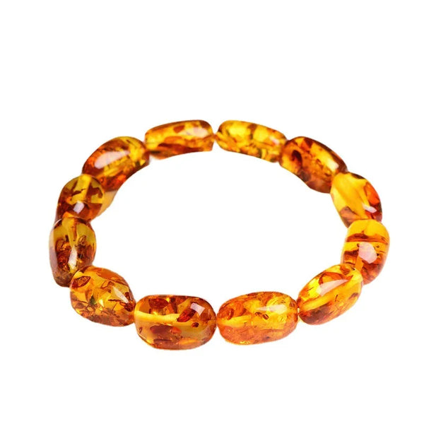 Yellow Amber Flower Bracelet-ToShay.org