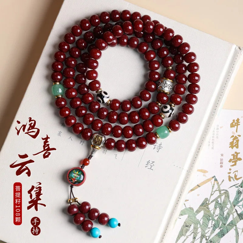 Red Bodhi Mala Beads-ToShay.org