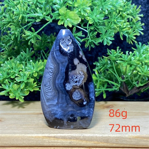 Black Silk Agate Torch-ToShay.org