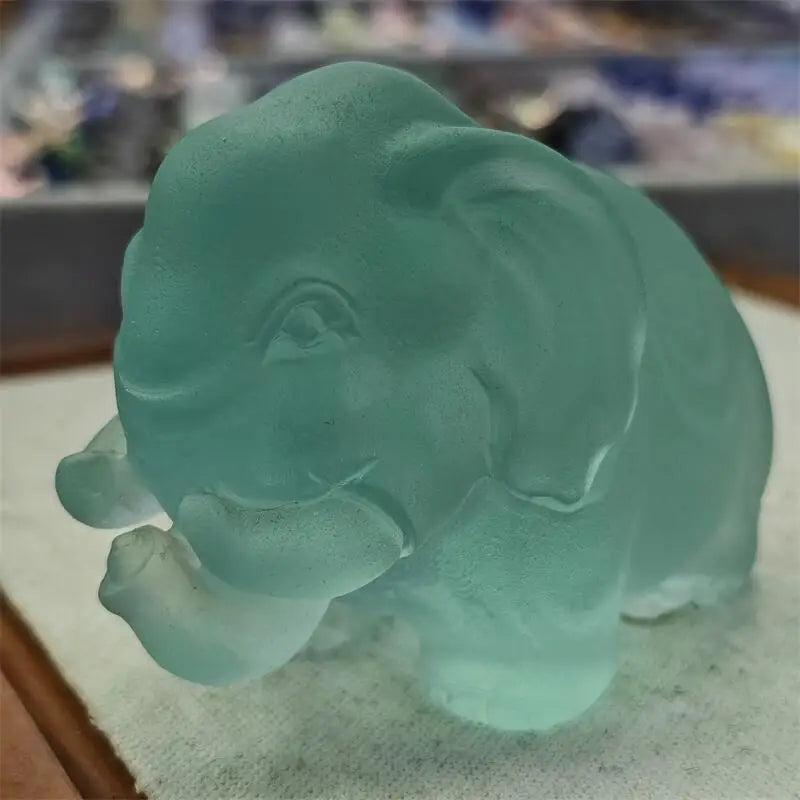 Green Melting Crystal Elephant-ToShay.org