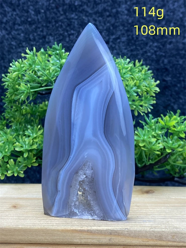 Blue Geode Agate Flame-ToShay.org