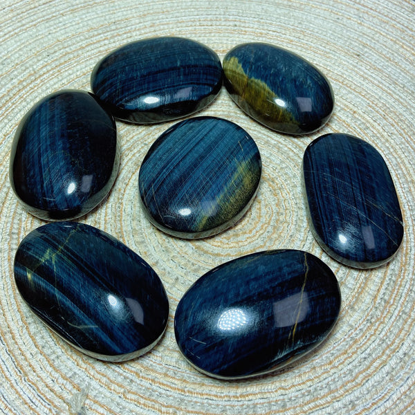 Blue Tiger Eye Palm Stone-ToShay.org