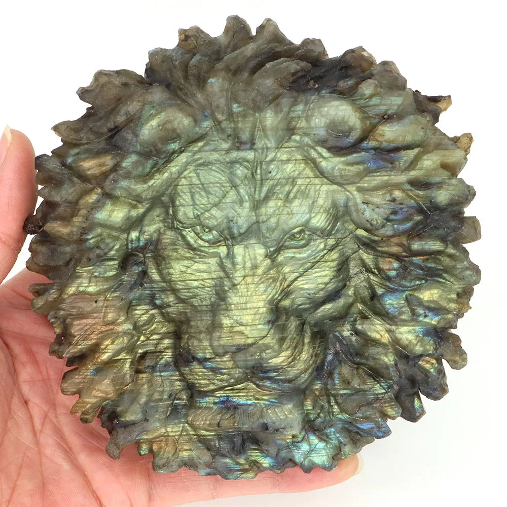 Blue Labradorite Lion Head-ToShay.org