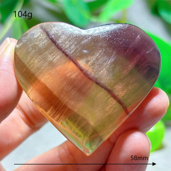 Rainbow Fluorite Heart-ToShay.org