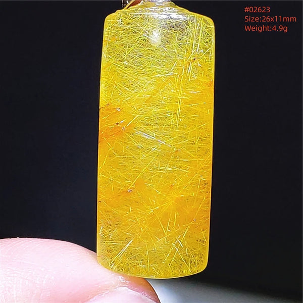 Gold Rutilated Quartz Pendant-ToShay.org