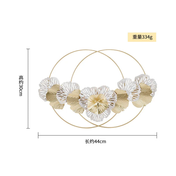 Gold Iron Flower Wall Art-ToShay.org