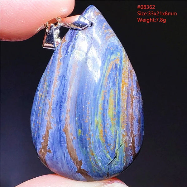 Blue Pietersite Chatoyant Pendant-ToShay.org