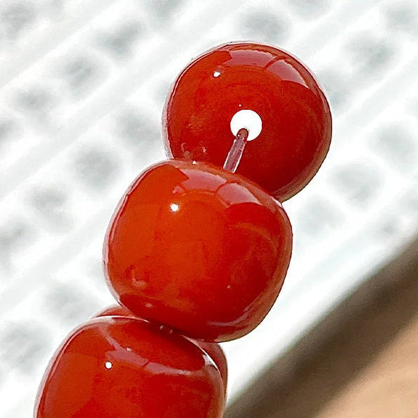 Red Bodhi Bucket Beads-ToShay.org