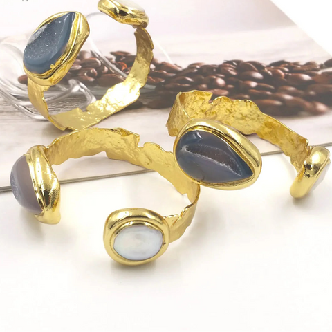 Gold Cuff Bangle-ToShay.org