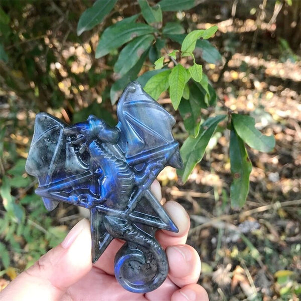 Blue Labradorite Crystal Dragon-ToShay.org