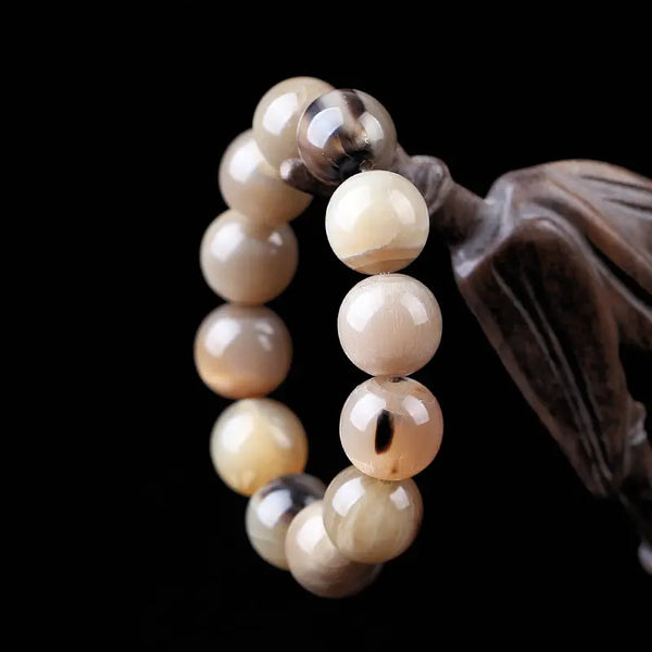 Brown Yak Horn Bead Bracelet-ToShay.org