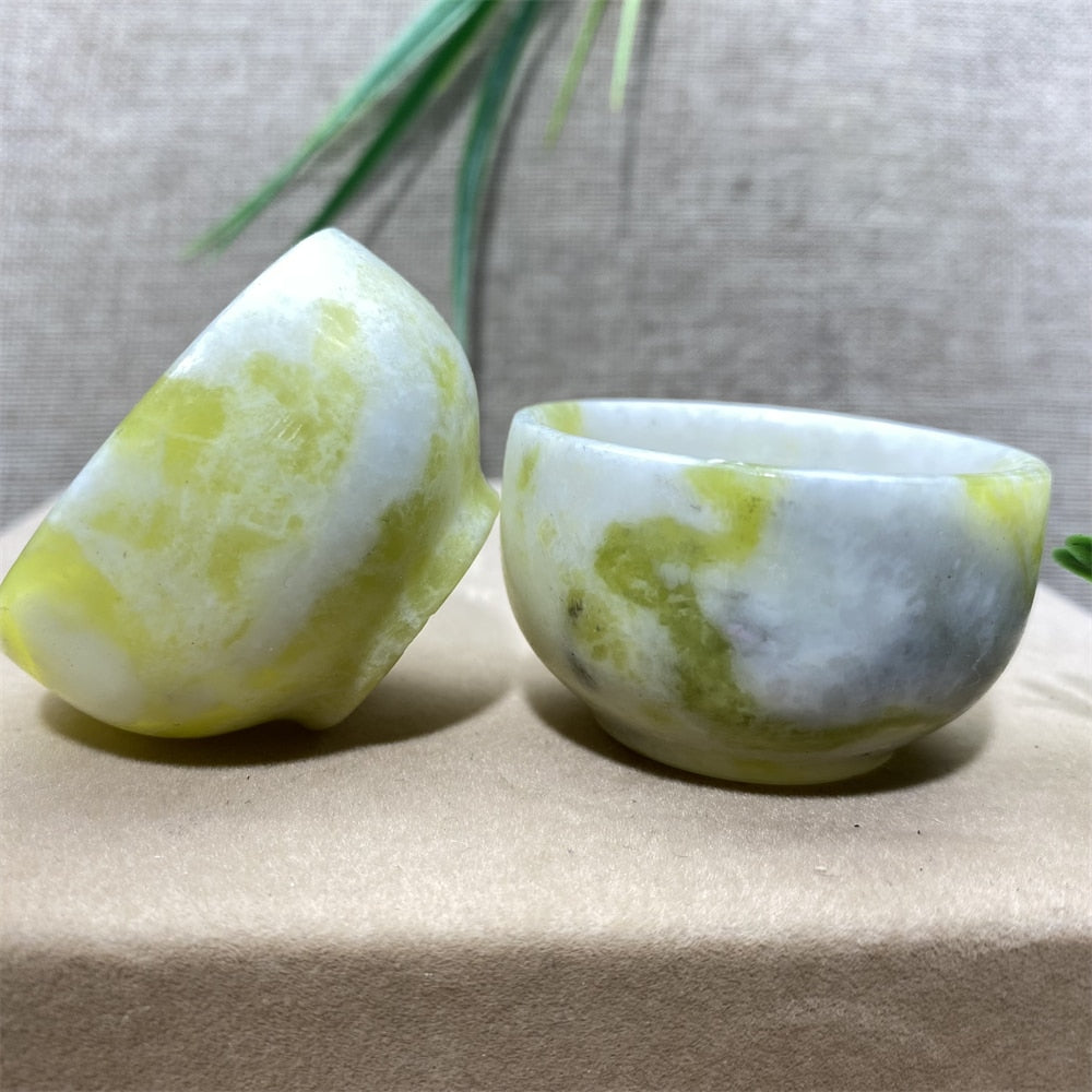 Green Jade Stone Bowls-ToShay.org