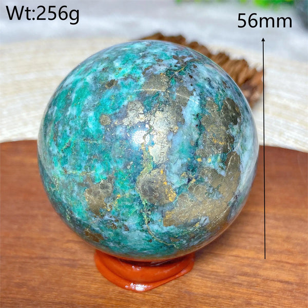 Green Jasper Pyrite Ball-ToShay.org