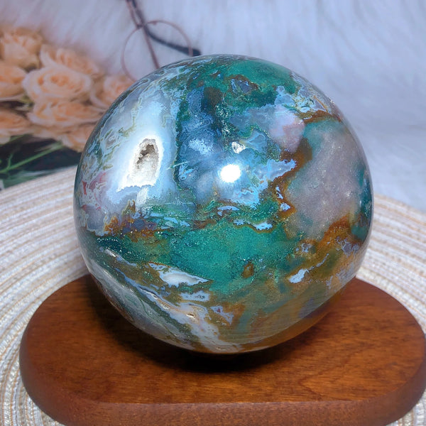 Green Ocean Jasper Ball-ToShay.org