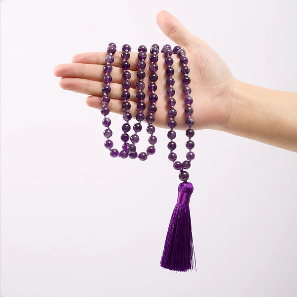 Purple Amethyst Bead Mala-ToShay.org