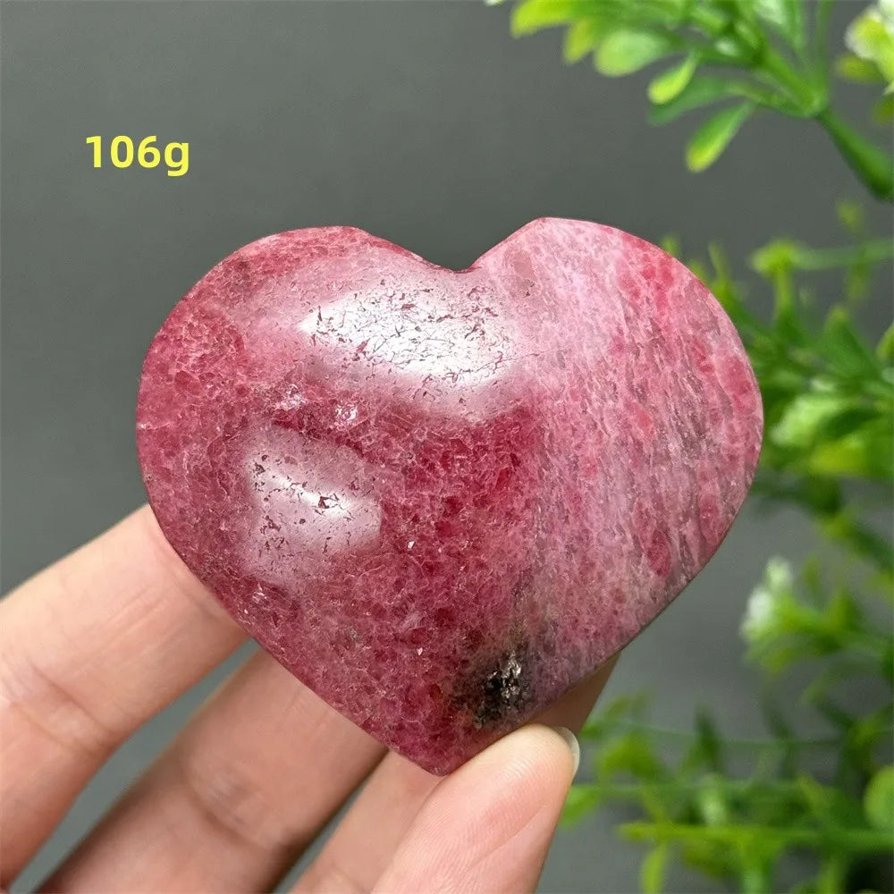 Pink Rose Rhodochrosite Heart-ToShay.org
