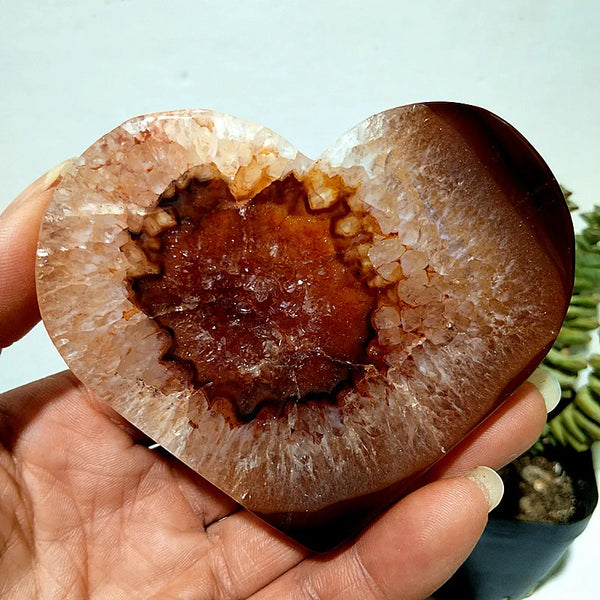 Red Agate Geode Heart-ToShay.org