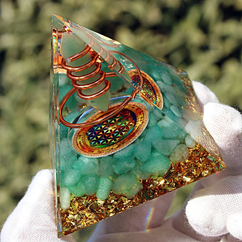 Energy Orgonite Jade Pyramid-ToShay.org