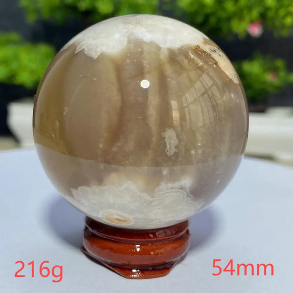 Pink Cherry Blossom Agate Ball-ToShay.org