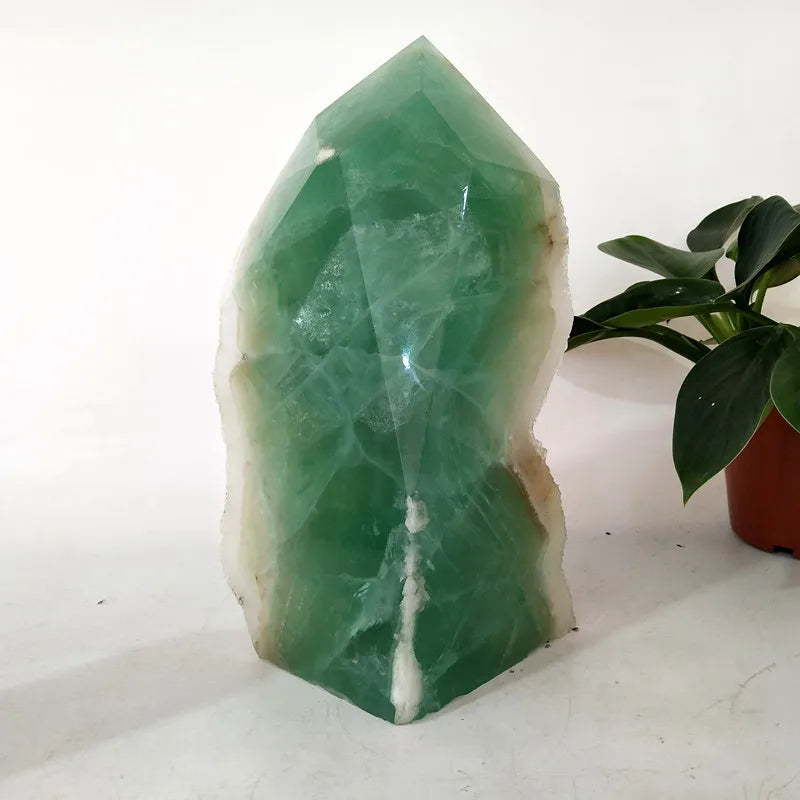 Green Fluorite Crystal Tower-ToShay.org