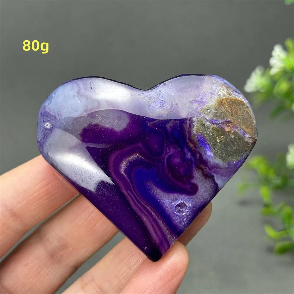 Purple Agate Heart-ToShay.org