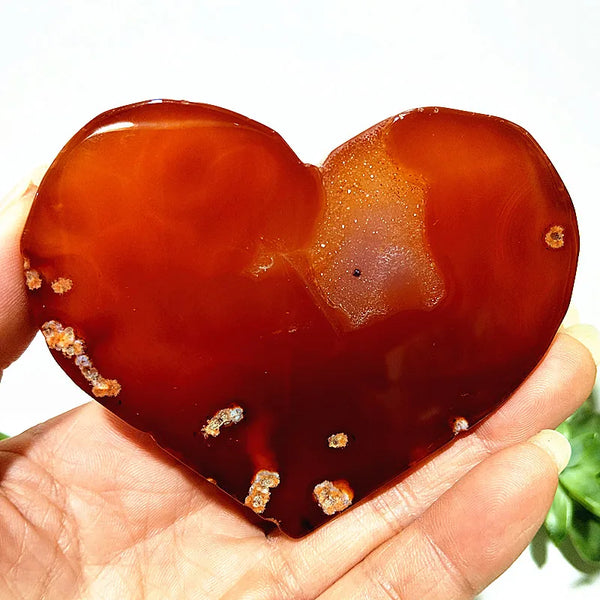 Red Agate Geode Heart-ToShay.org