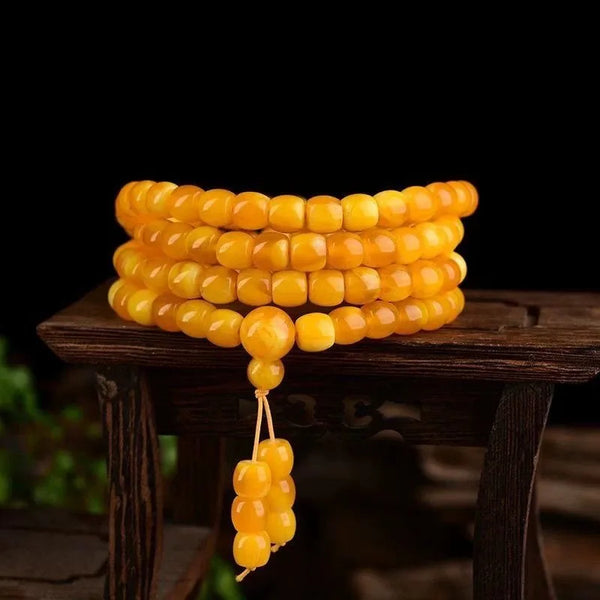 Yellow Beeswax Amber Beads-ToShay.org