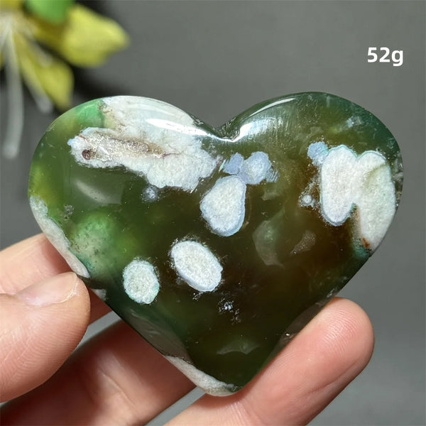 Green Cherry Agate Heart-ToShay.org