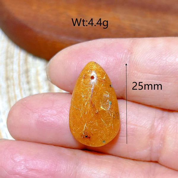 Gold Rutilated Crystal Pendant-ToShay.org