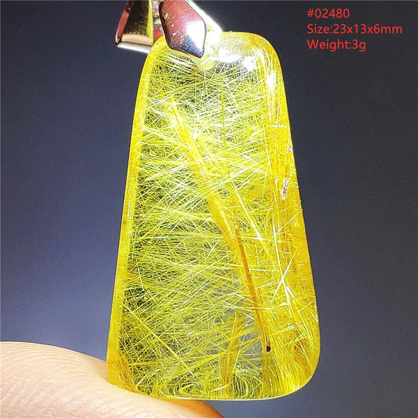 Gold Rutilated Quartz Pendant-ToShay.org