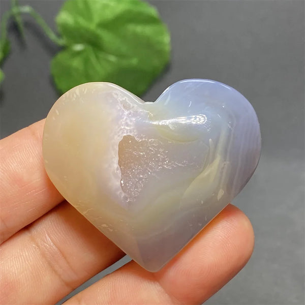 Blue Striped Agate Heart-ToShay.org
