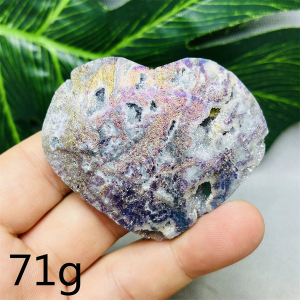 Purple Sphalerite Geode Heart-ToShay.org