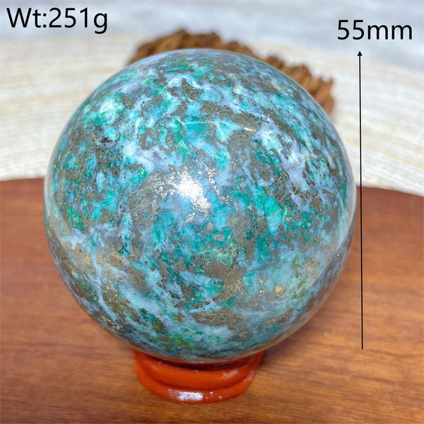 Green Jasper Pyrite Ball-ToShay.org