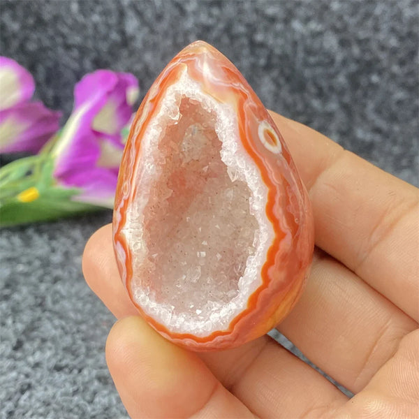 Red Agate Geode Crystal Egg-ToShay.org