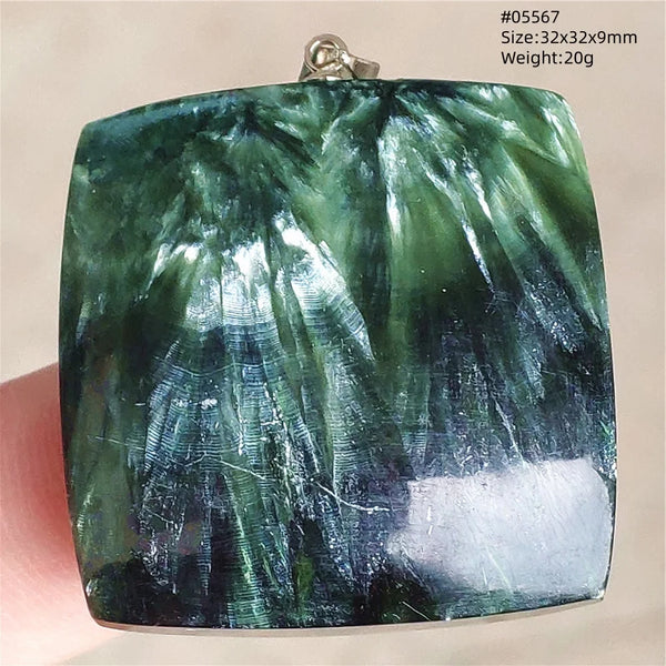 Green Seraphinite Pendant-ToShay.org