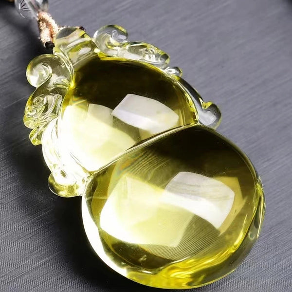 Yellow Citrine Quartz Pendant-ToShay.org