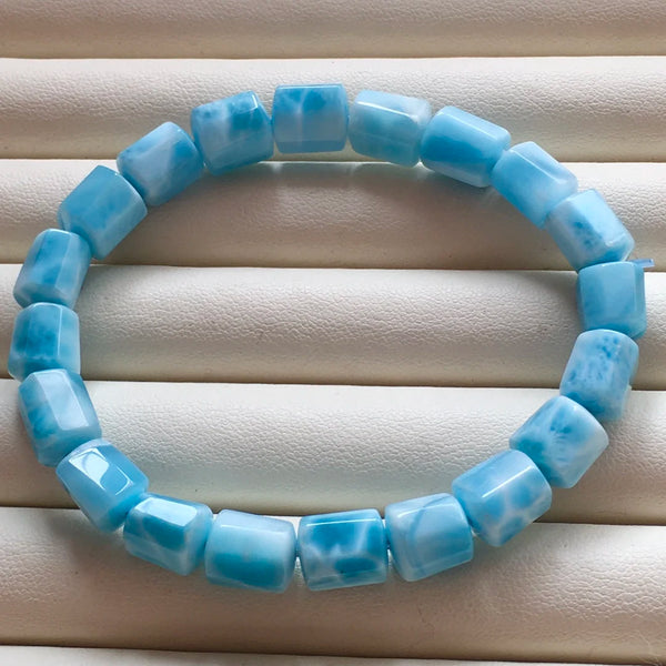 Blue Larimar Bead Bracelet-ToShay.org