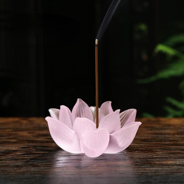 Glass Lotus Incense Burner-ToShay.org