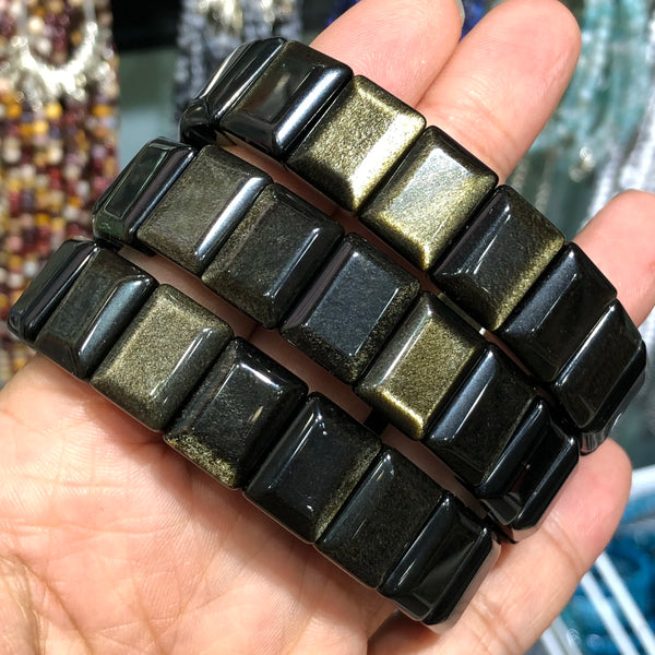 Black Gold Obsidian Bracelet-ToShay.org