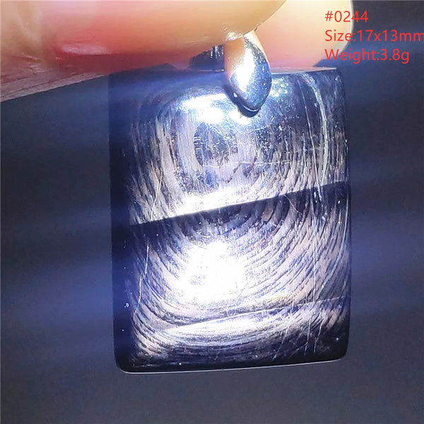 Silver Black Hypersthene Pendant-ToShay.org